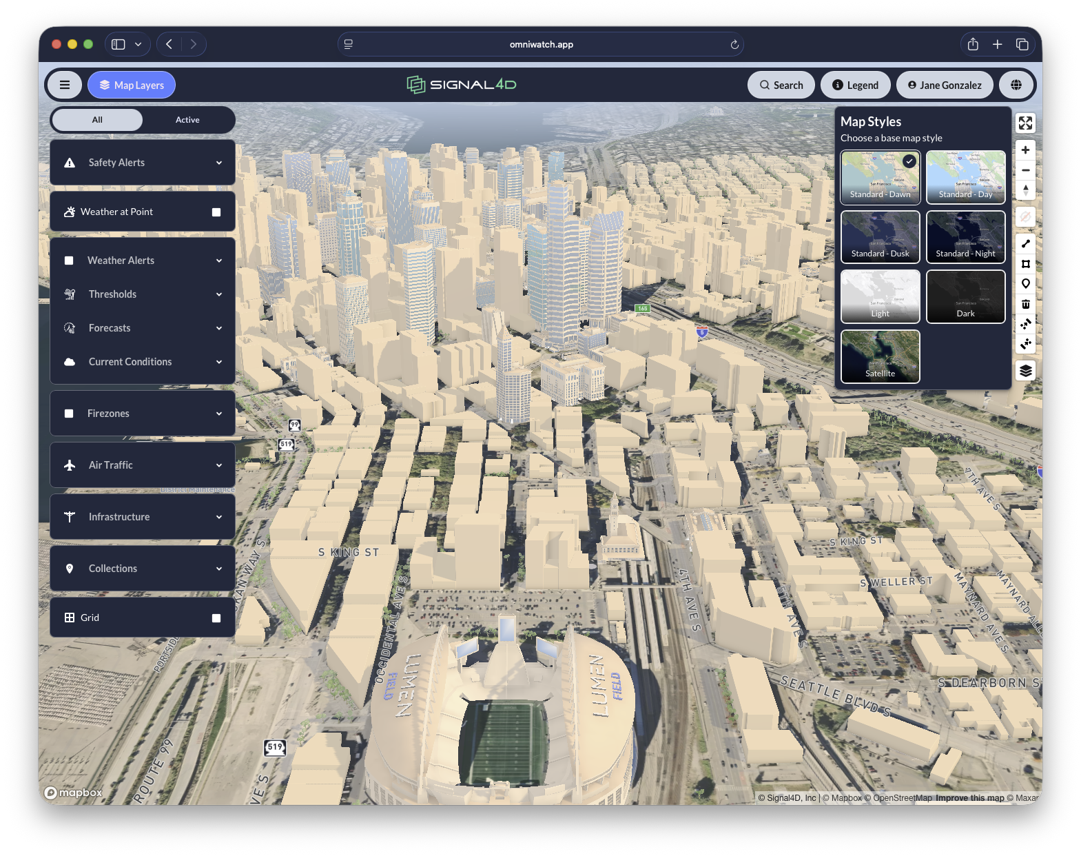 Searching and monitoring across the operating picture